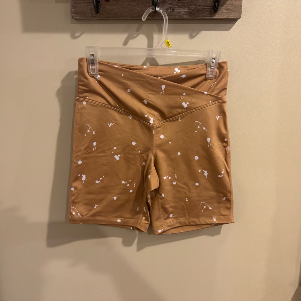 Jenni Tan Splash Print Cross Brand Bike Shorts Size M
